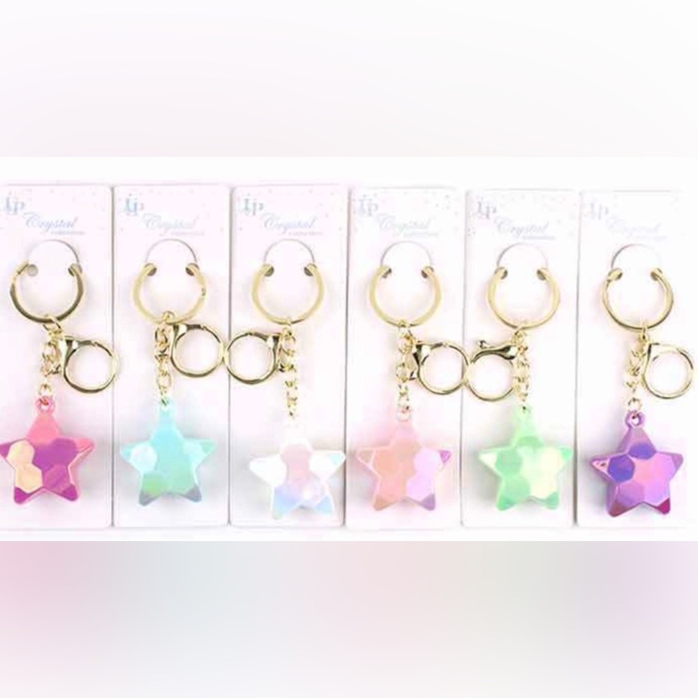 New!!! 🤩🤩Star Shaped Bag Charms/Keychains in Gold Tone ⭐️⭐️⭐️⭐️⭐️